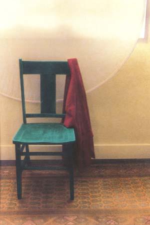 Green Chair, Red Robe