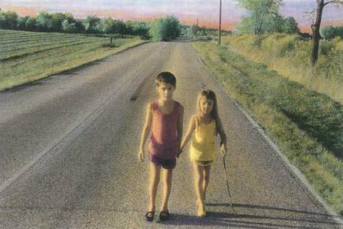 Boy and Girl, Wisconsin Road