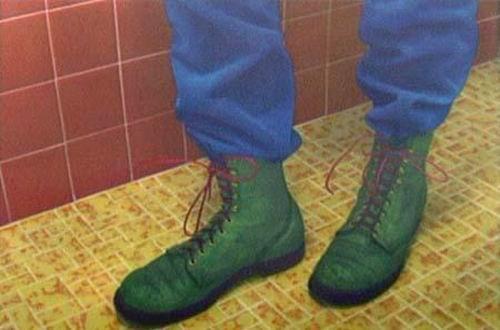 Green Boots, Yellow Floor