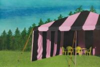 Pink and Black Tent